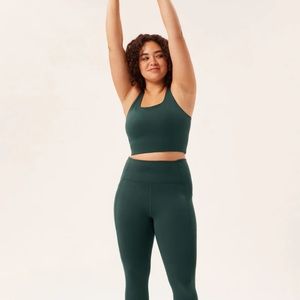 Girlfriend Collective Bra & Legging Set in Moss